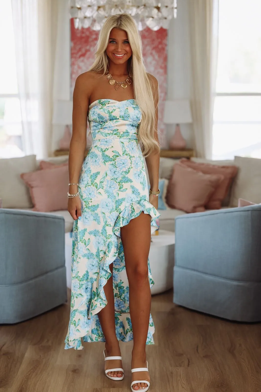 Mesmerized Maxi Dress - Blue sold by Hazel & Olive