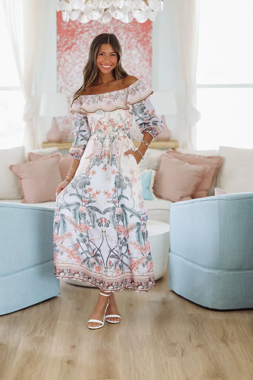 Bora Bora Bound Maxi Dress - Purple, Orange and Pink sold by Hazel & Olive product image thumbnail 3