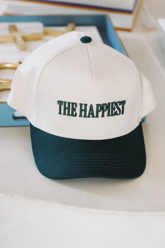 The Happiest Two Toned Snapback Hat - Beige and Green sold by Hazel & Olive