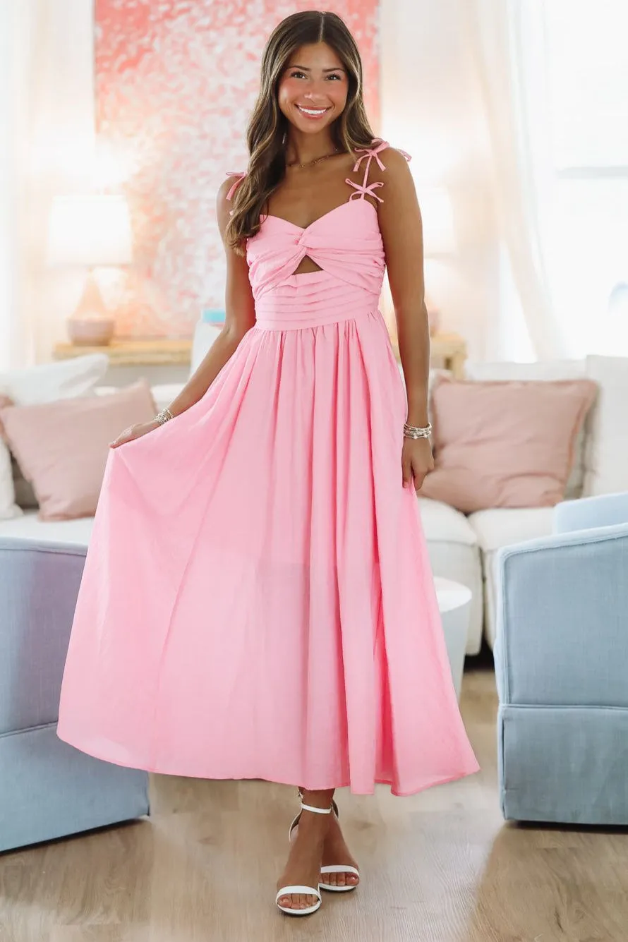 Pink Paradise Maxi Dress - Pink sold by Hazel & Olive