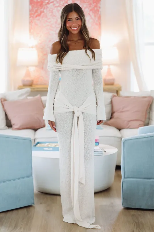 Hampton Holiday Maxi Dress - Oatmeal sold by Hazel & Olive