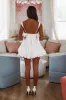 Bow Love Mini Dress - Off White sold by Hazel & Olive