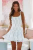 Right Now Mini Dress - White and Blue sold by Hazel & Olive