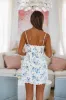I Knew You Floral Mini Dress - Blue and White sold by Hazel & Olive