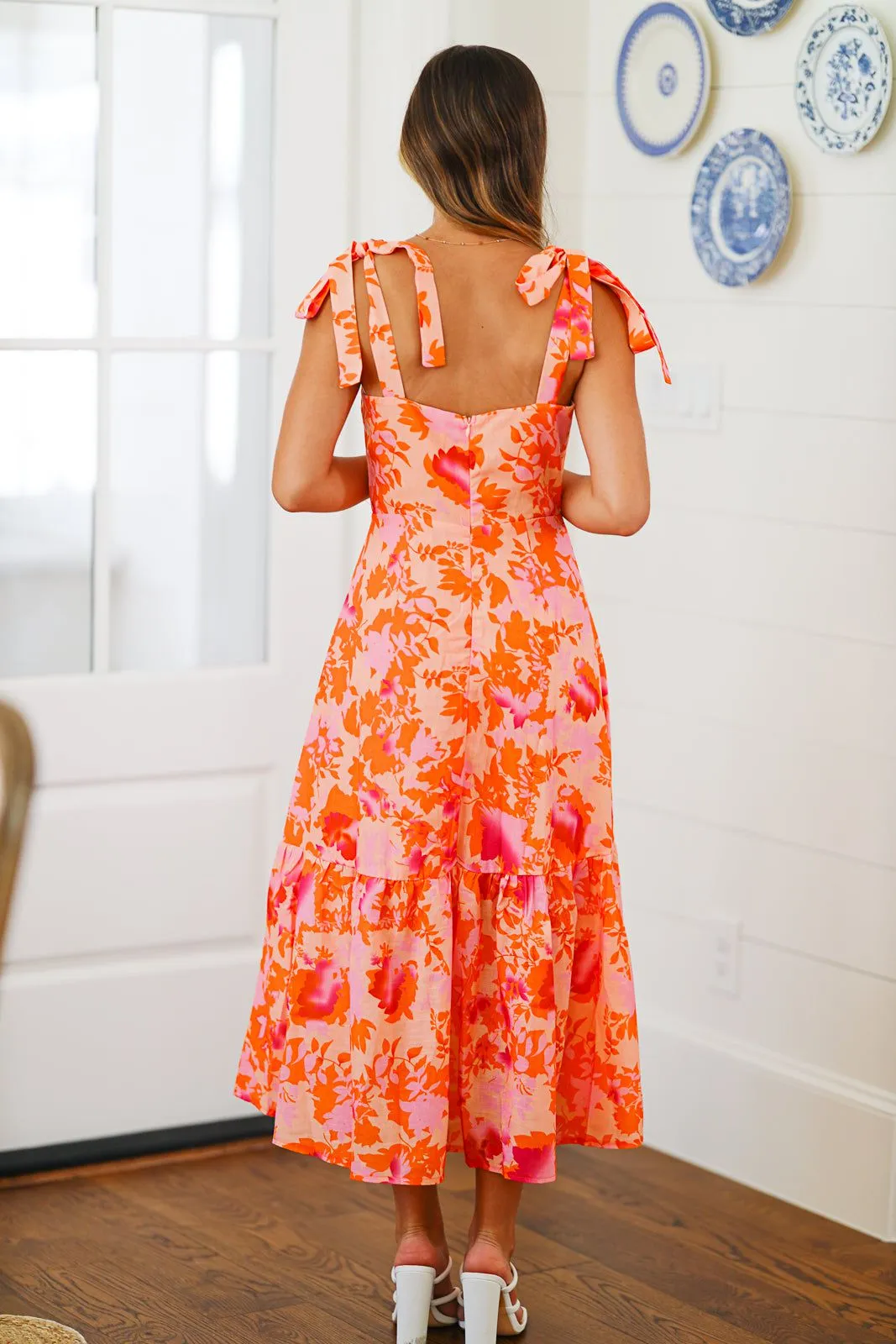 Aloha Maxi Dress - Peach, Pink and Orange sold by Hazel & Olive product image thumbnail 5