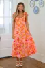 Aloha Maxi Dress - Peach, Pink and Orange sold by Hazel & Olive