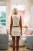A Sweet Glimpse Crop Top and Skirt Set - Cream and Green sold by Hazel & Olive