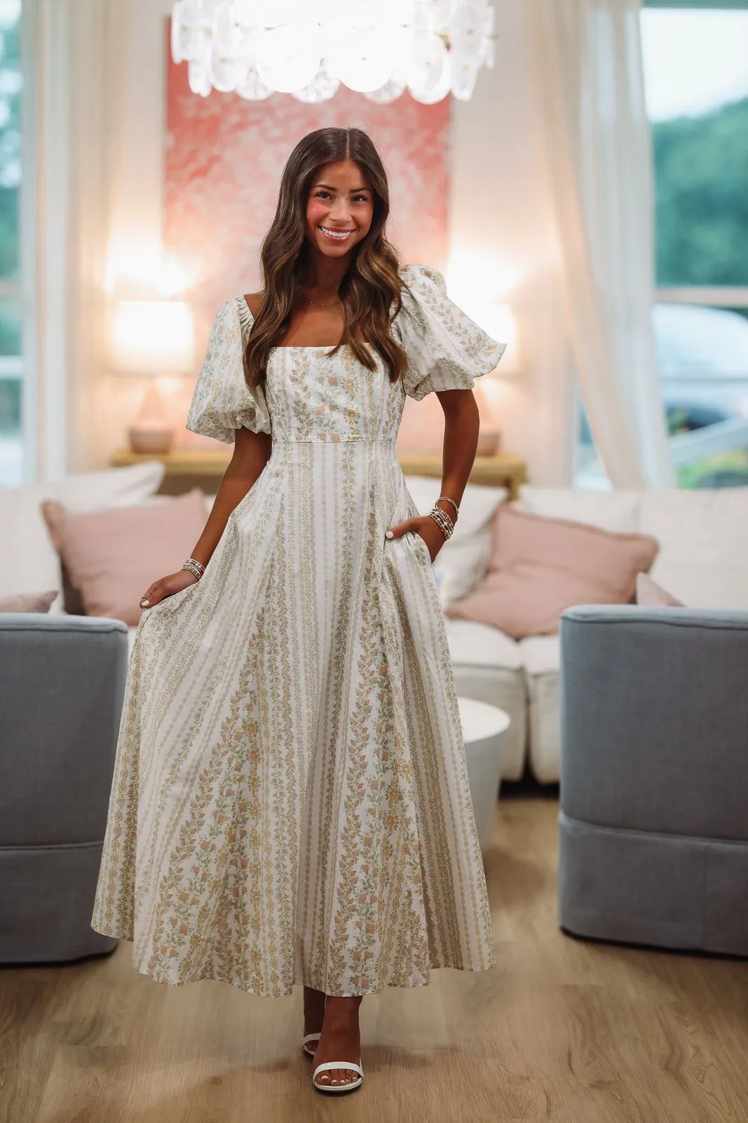 Peach of a Day Midi Dress - Peach sold by Hazel & Olive product image thumbnail 2