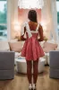 Morning Mantra Gingham Mini Dress - Red and White sold by Hazel & Olive