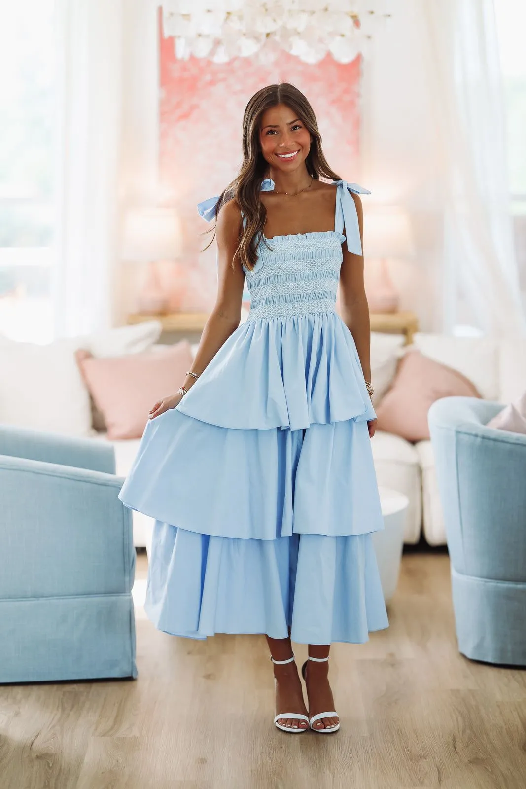 Into the Blue Midi Dress - Chambray sold by Hazel & Olive product image thumbnail 2