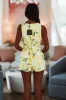 Lemon Meringue Top and Shorts Set - White and Yellow sold by Hazel & Olive