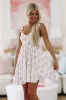 Flawless in Florals Mini Dress - Pink and White sold by Hazel & Olive