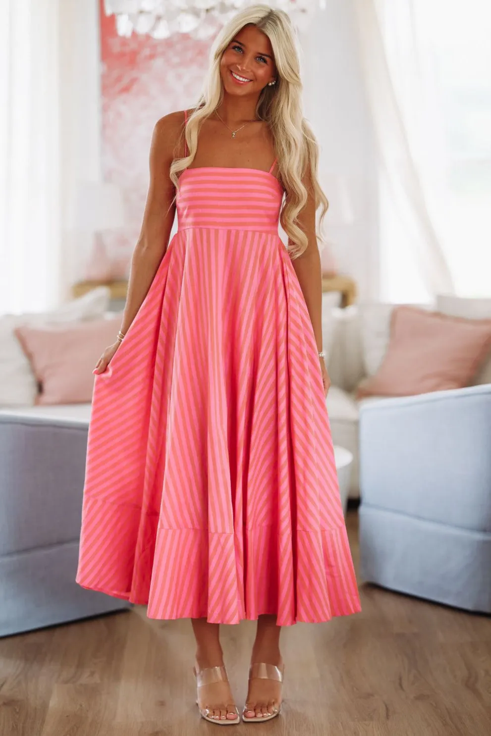 Dreams Maxi Dress - Pink and Orange sold by Hazel & Olive