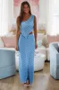 Dune and Deck Parties Midi Skirt - Blue sold by Hazel & Olive