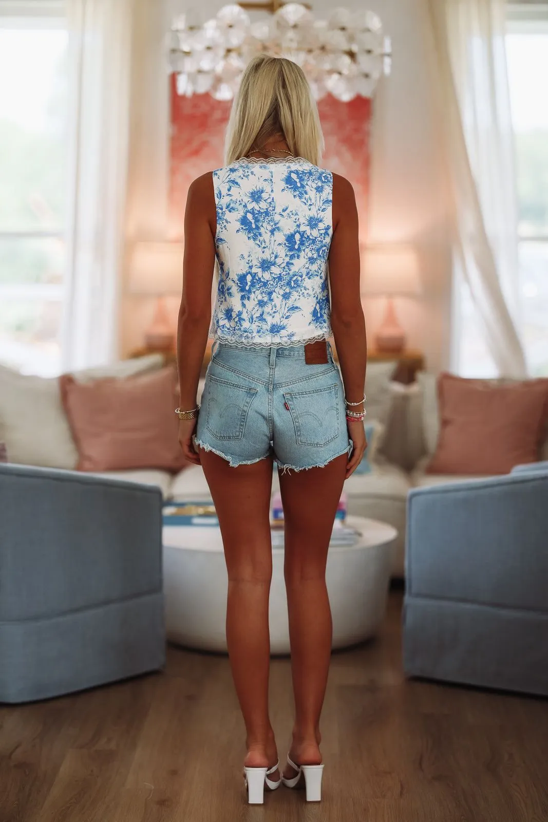 Wait Top - Blue and White sold by Hazel & Olive product image thumbnail 3