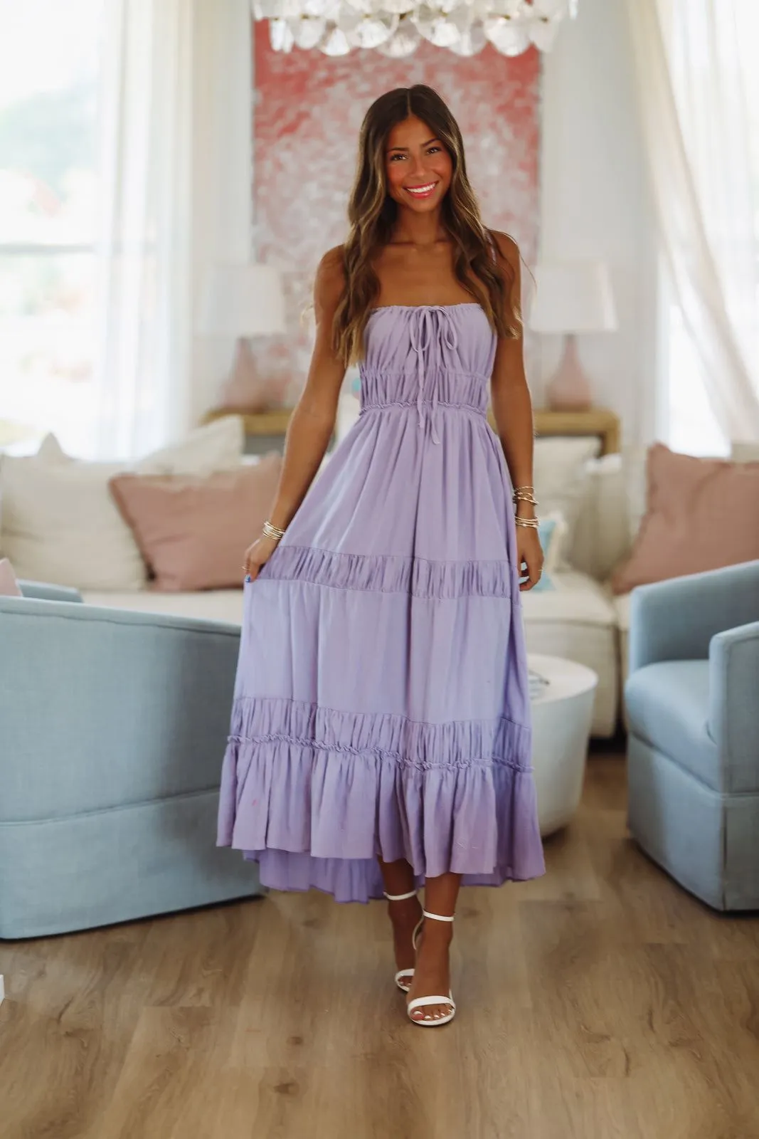 Escape To Paradise Maxi Dress - Lavender sold by Hazel & Olive product image thumbnail 2