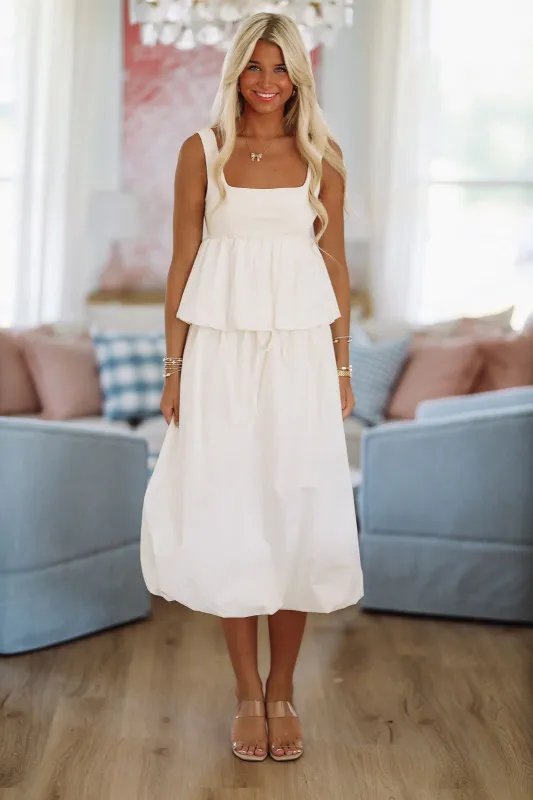 Long Nights Midi Skirt - Cream sold by Hazel & Olive