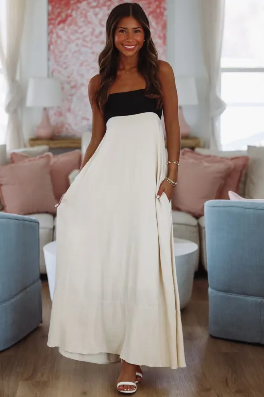 Clove Maxi Dress - Ecru sold by Hazel & Olive