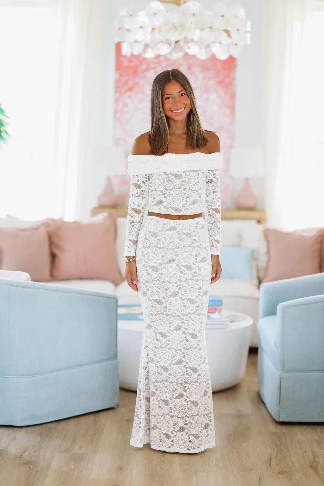 Endless East Top and Maxi Skirt Set - Off White sold by Hazel & Olive product image thumbnail 2