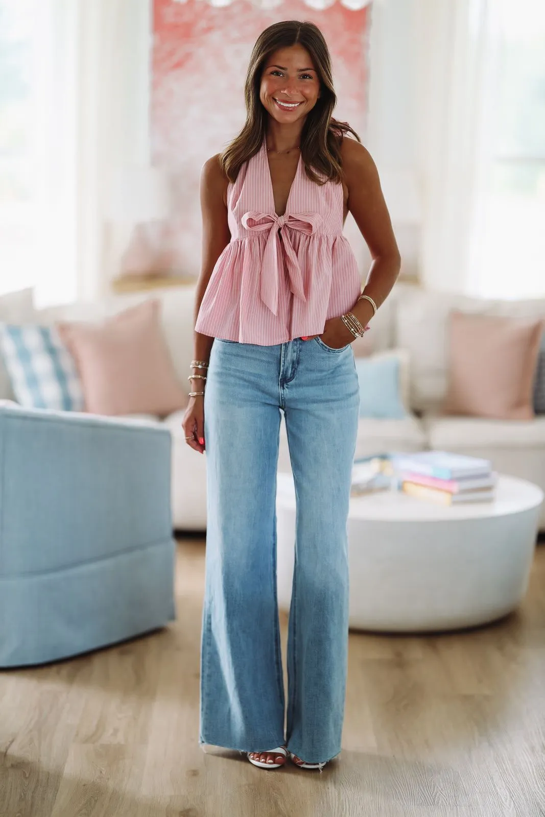 Rosy Glow Halter Top - Pink sold by Hazel & Olive product image thumbnail 2