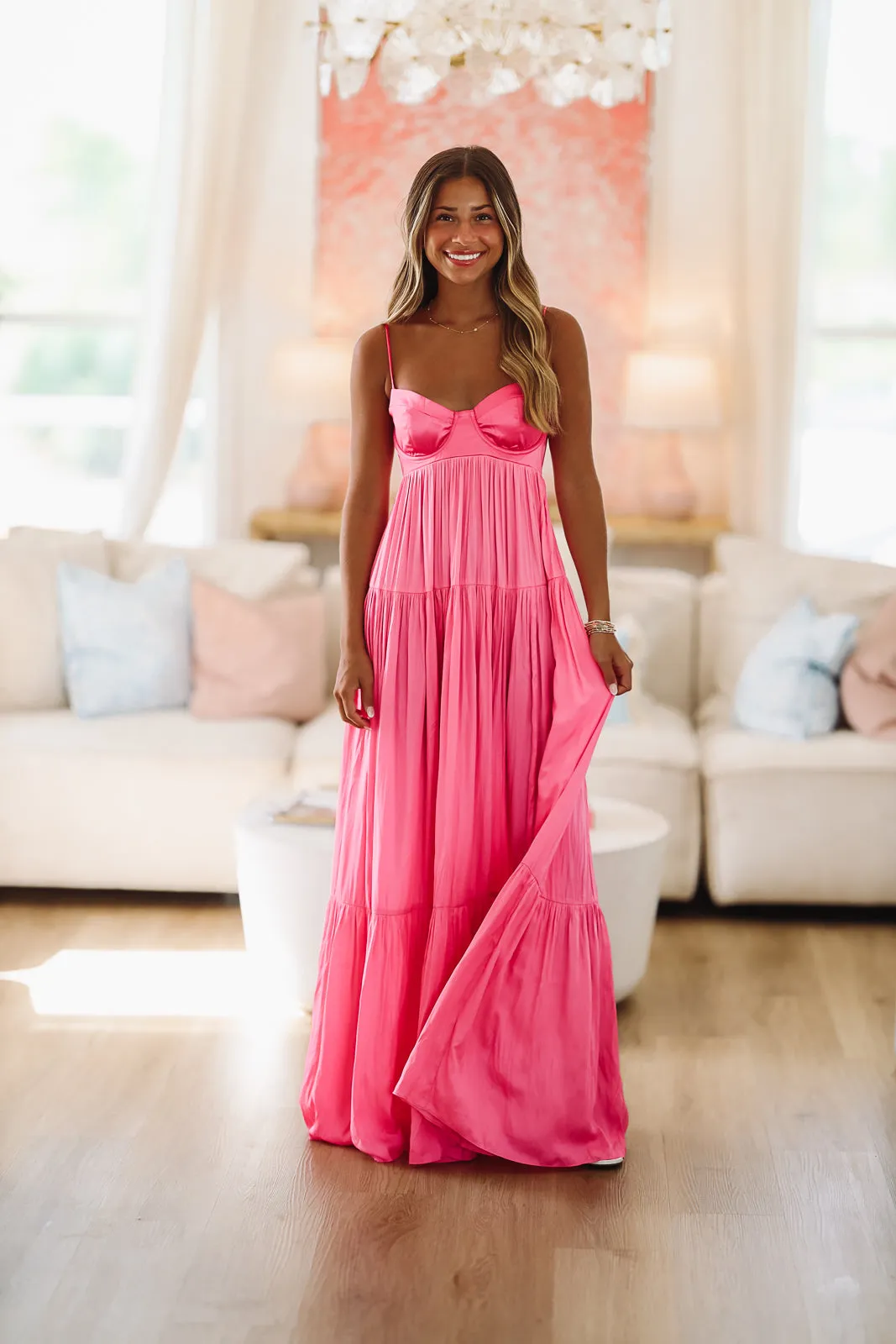 Caviar Dreams Maxi Dress - Pink sold by Hazel & Olive product image thumbnail 4