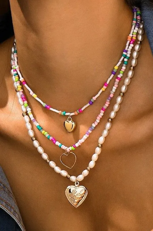 Layered Love Necklace - Gold sold by Hazel & Olive