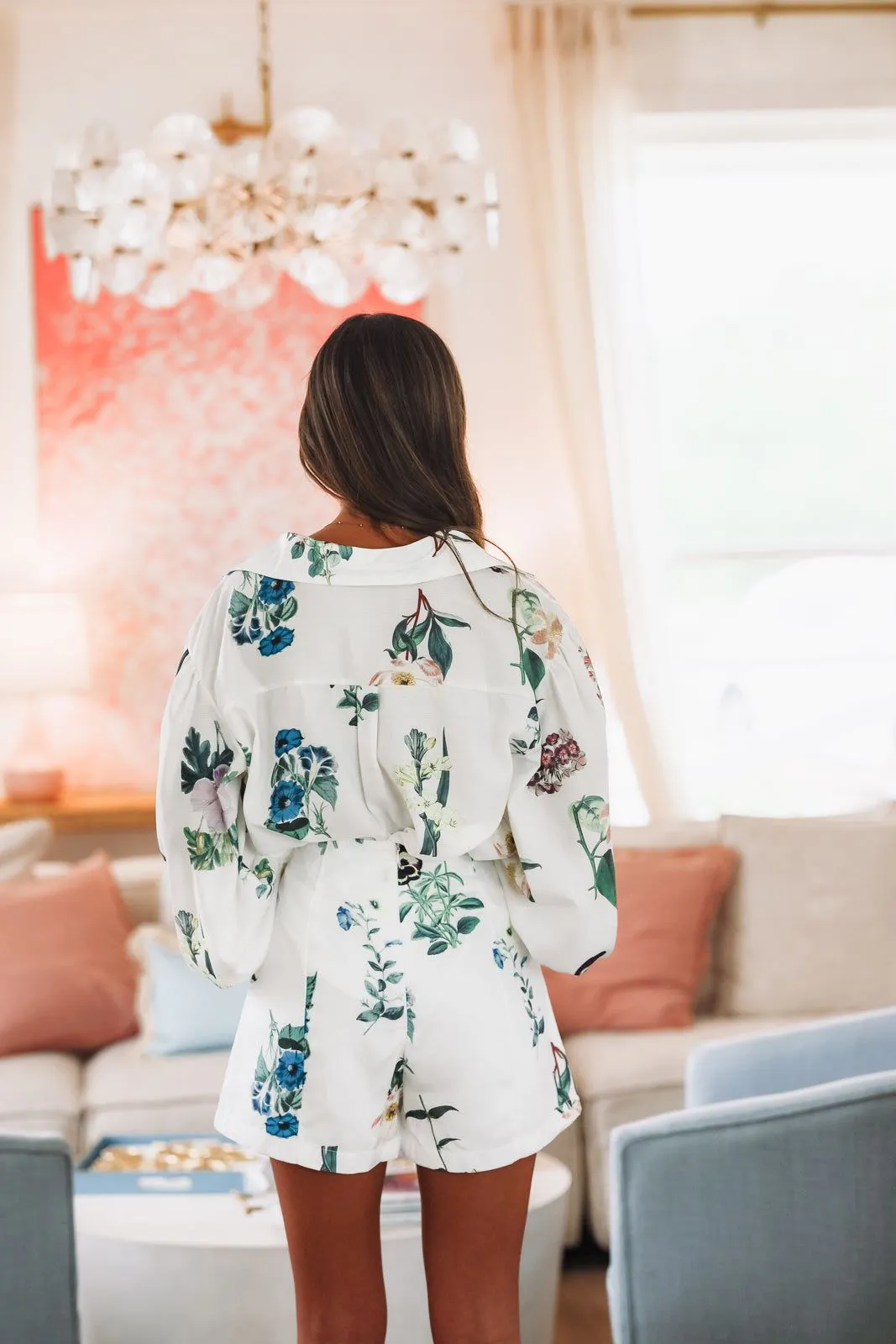 Springtime Whispers Top and Shorts Set - White sold by Hazel & Olive product image thumbnail 3