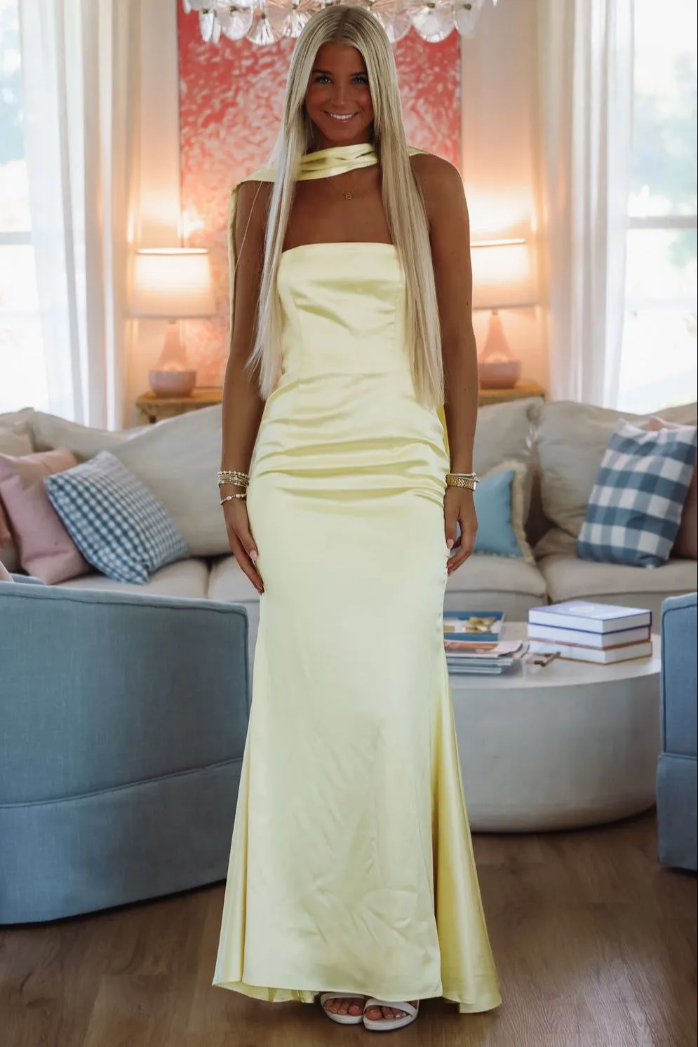 East End Elegance Maxi Dress - Yellow sold by Hazel & Olive