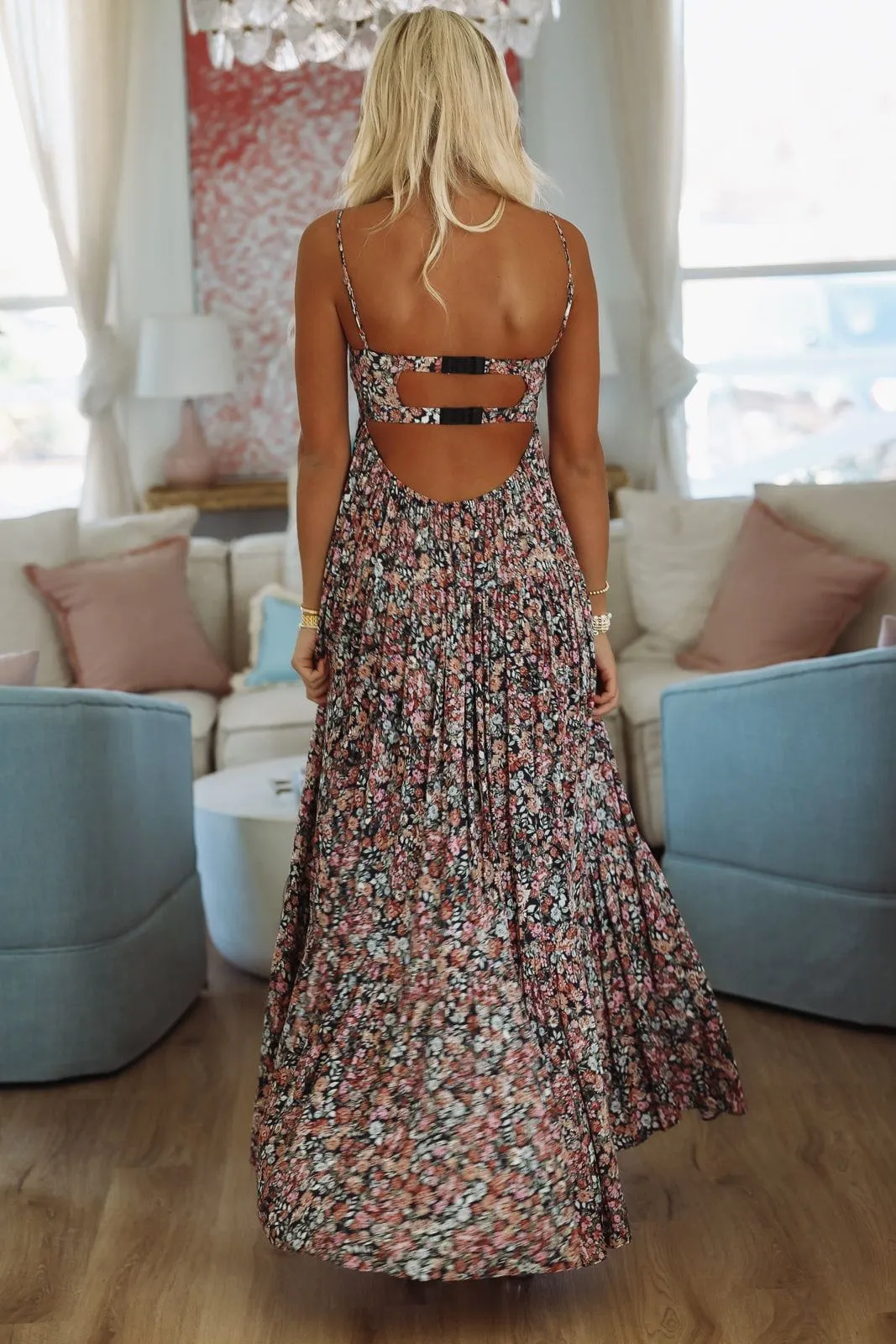 Caviar Dreams Floral Print Maxi Dress - Black sold by Hazel & Olive product image thumbnail 3