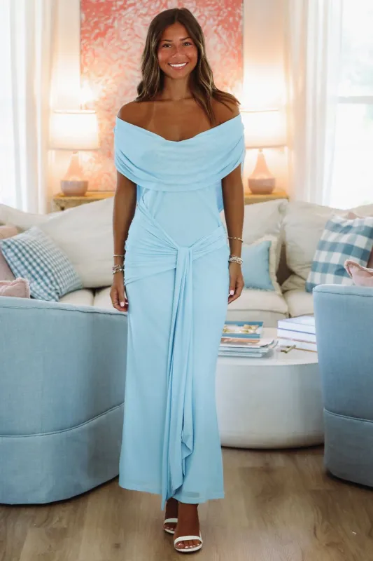 Lavish Maxi Dress - Light Blue sold by Hazel & Olive