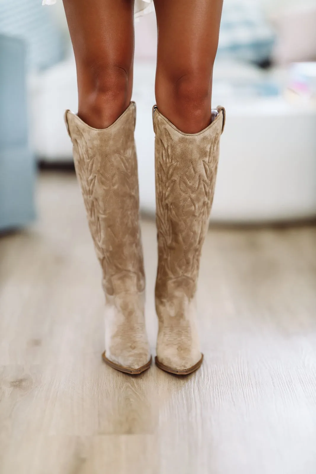 Kinzee Western Boot by Steve Madden - Chestnut Suede sold by Hazel & Olive product image thumbnail 2