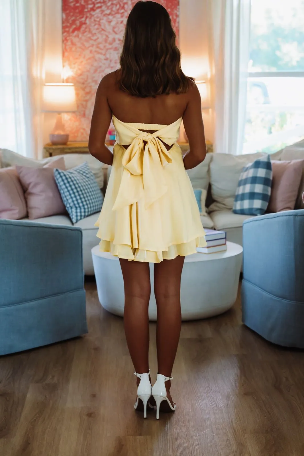 Light as a Feather Mini Dress - Yellow sold by Hazel & Olive product image thumbnail 3