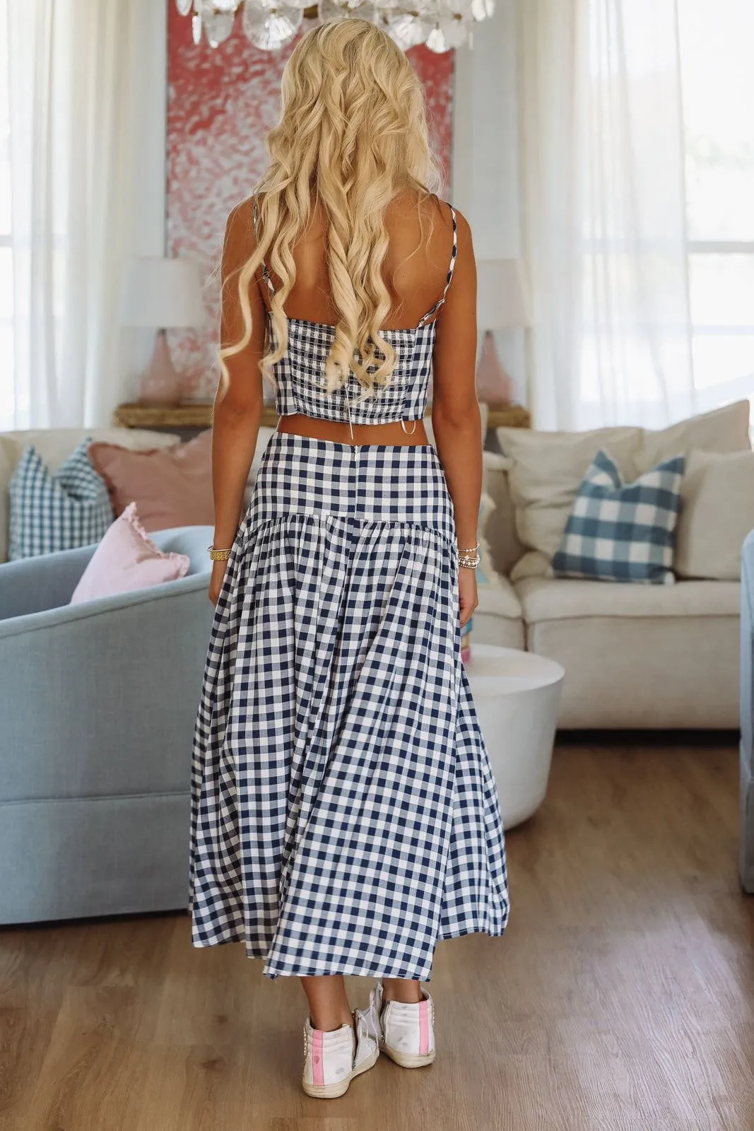 Trophy Time Crop Top - Navy and White sold by Hazel & Olive product image thumbnail 3