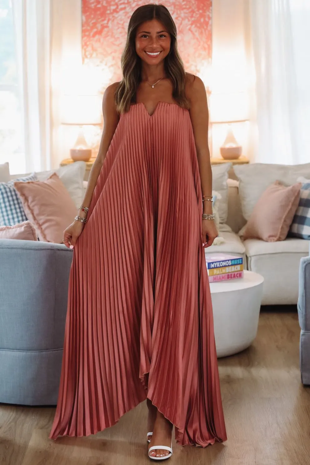 Moonlight Maxi Dress - Blush Pink sold by Hazel & Olive