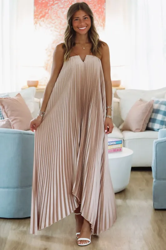 Moonlight Maxi Dress - Blush sold by Hazel & Olive