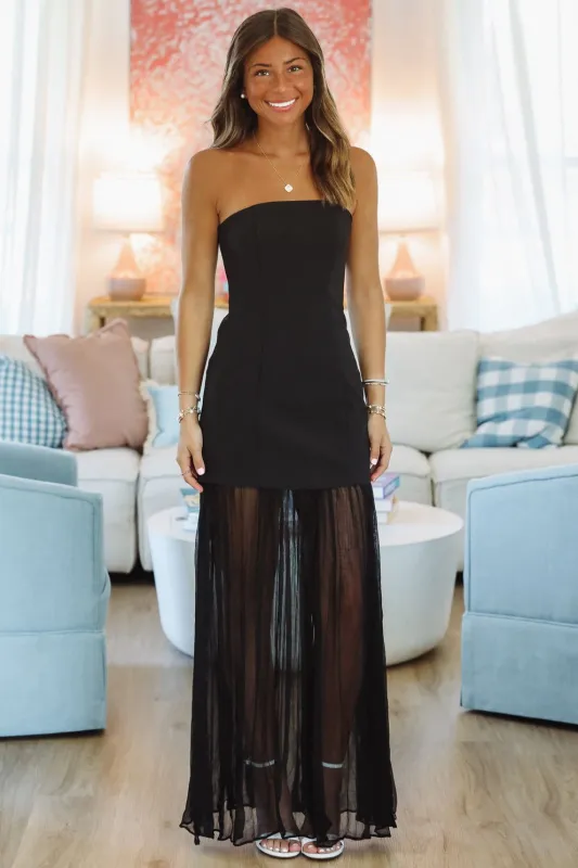 Sleek Intentions Maxi Dress - Black sold by Hazel & Olive