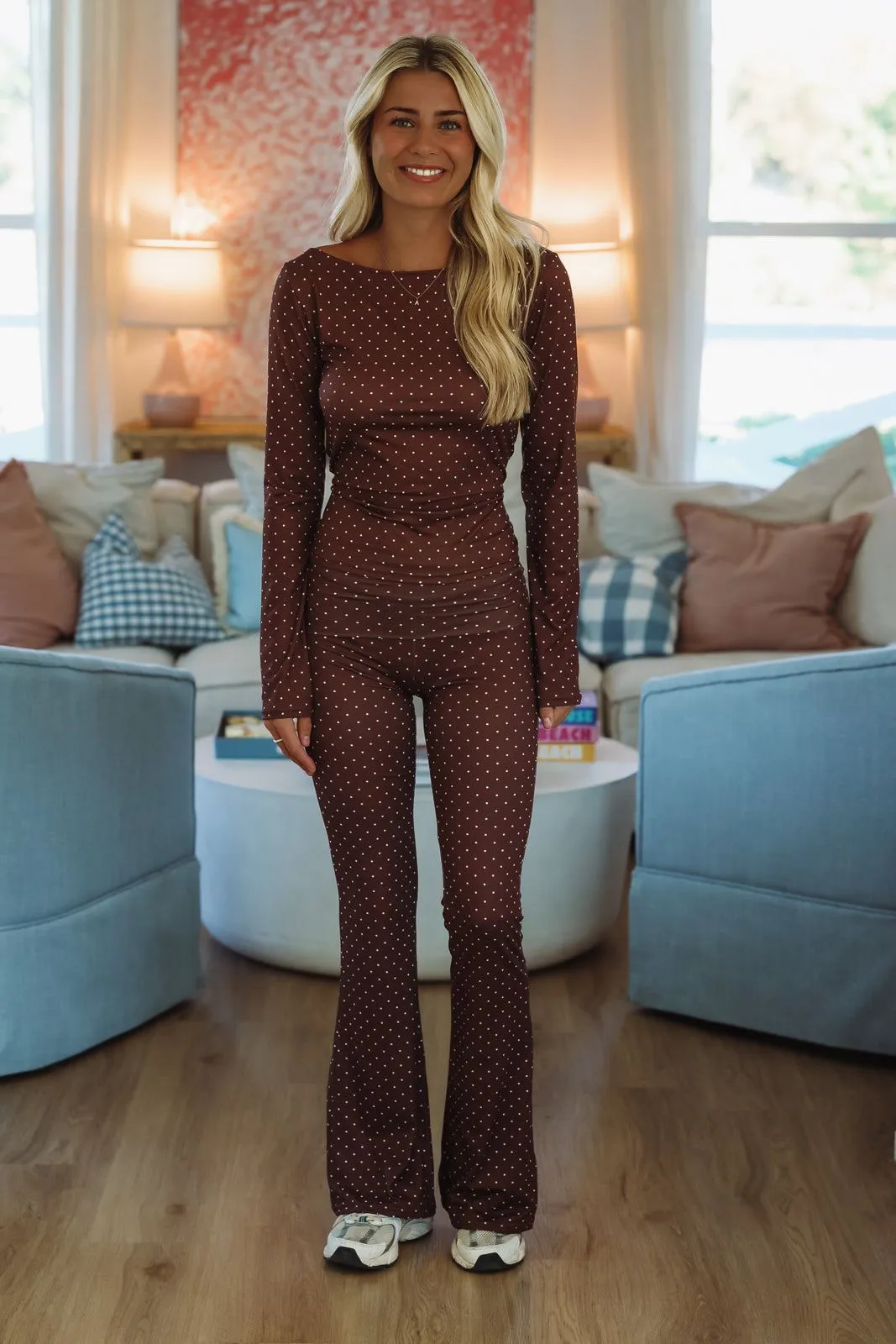 Softies Top Polka Dot - Brown and White (FINAL SALE) sold by Hazel & Olive product image thumbnail 2