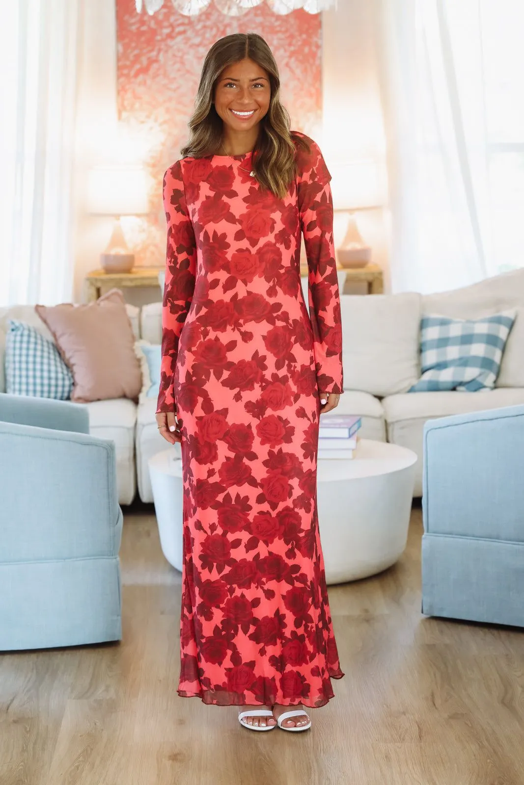 Blooming Belle Maxi Dress - Red sold by Hazel & Olive product image thumbnail 2