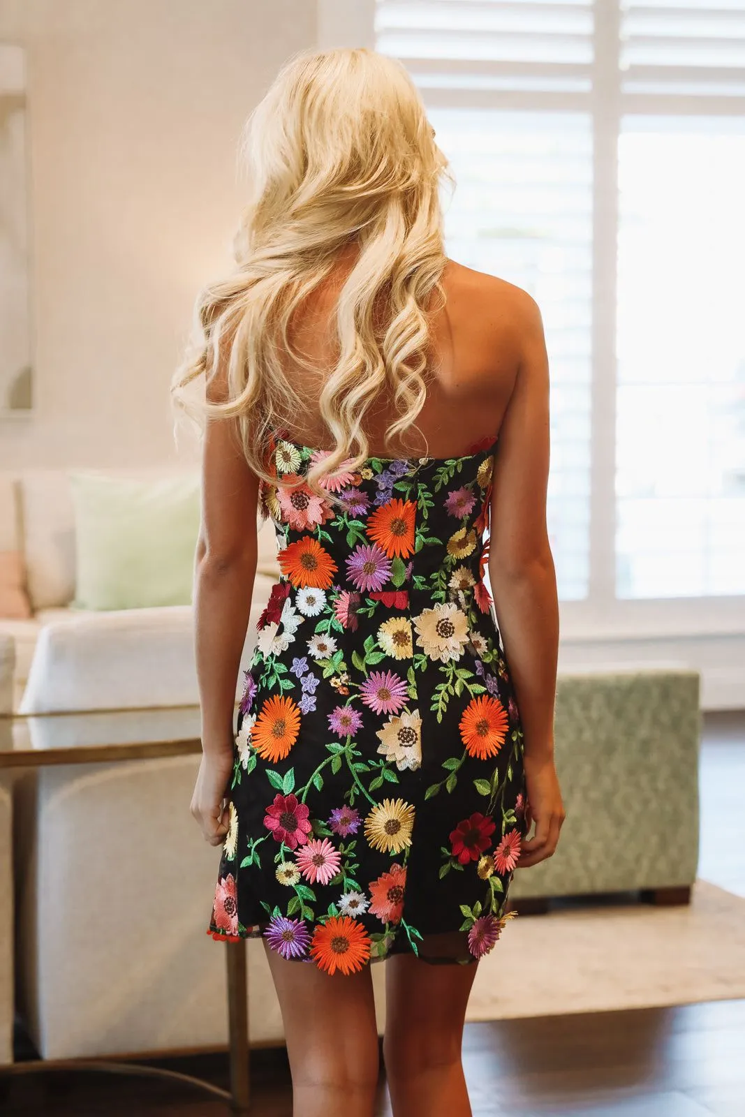 Garden After Dark Mini Dress - Black sold by Hazel & Olive product image thumbnail 2