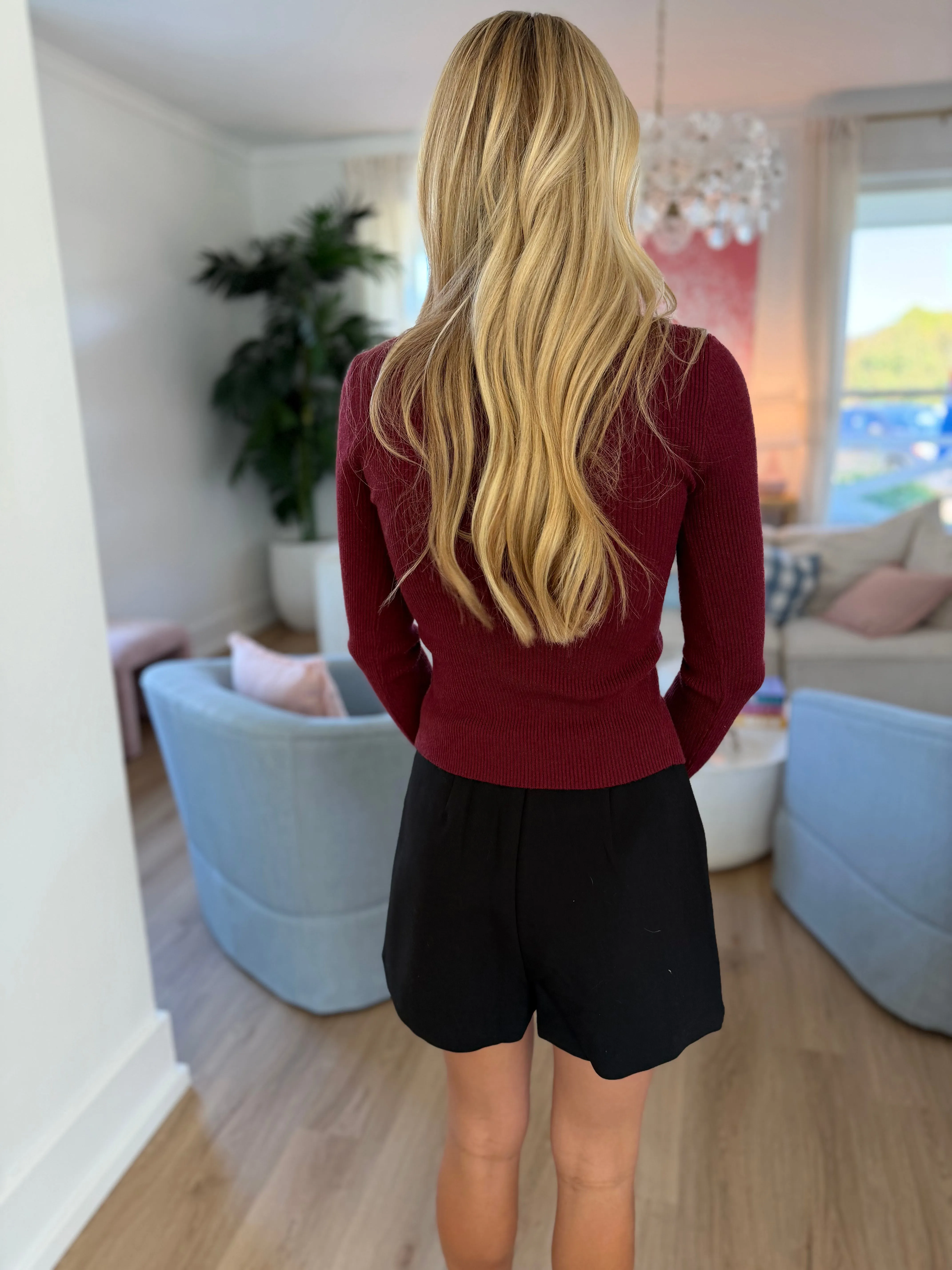 Sugarplum Knit Top - Wine sold by Hazel & Olive product image thumbnail 3