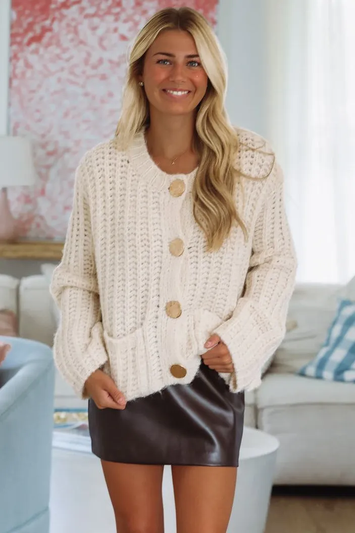 Frosted Charm Sweater - Cream sold by Hazel & Olive