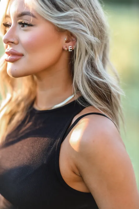 I'm Single Letter Stud (FINAL SALE) sold by Hazel & Olive