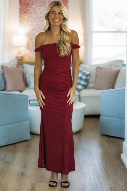 Evening Sonata Maxi Dress - Burgundy sold by Hazel & Olive