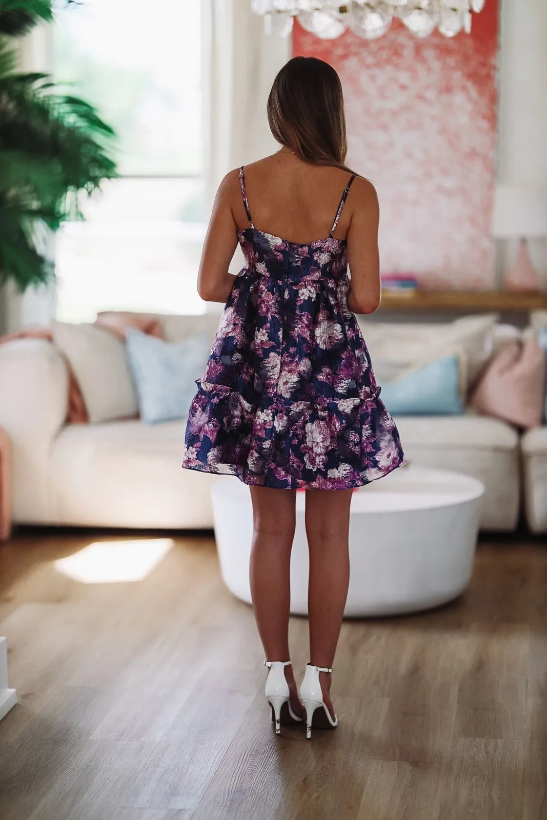 Born To Be Iconic Floral Mini Dress - Purple sold by Hazel & Olive product image thumbnail 2