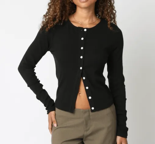 Talon Cardigan Top - Black sold by Hazel & Olive product image thumbnail 2