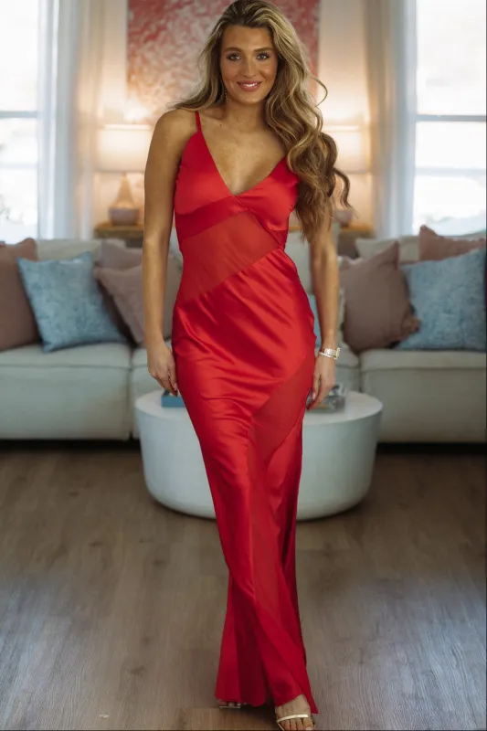 Amour Evening Maxi Dress - Red sold by Hazel & Olive