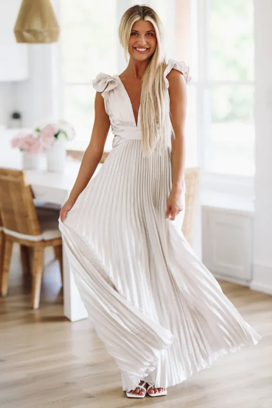 For Keeps Maxi Gown - Champagne sold by Hazel & Olive
