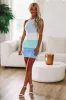 On the Harbor Mini Dress - Blue sold by Hazel & Olive