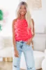 Never Basic Halter Tulle Crop Top - Pink sold by Hazel & Olive