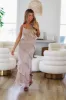 Keeping Up Metallic Maxi Gown - Lavender sold by Hazel & Olive